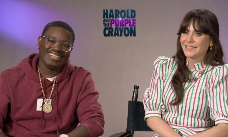 Interview: Zooey Deschanel & Lil Rel Howery on Harold and the Purple Crayon