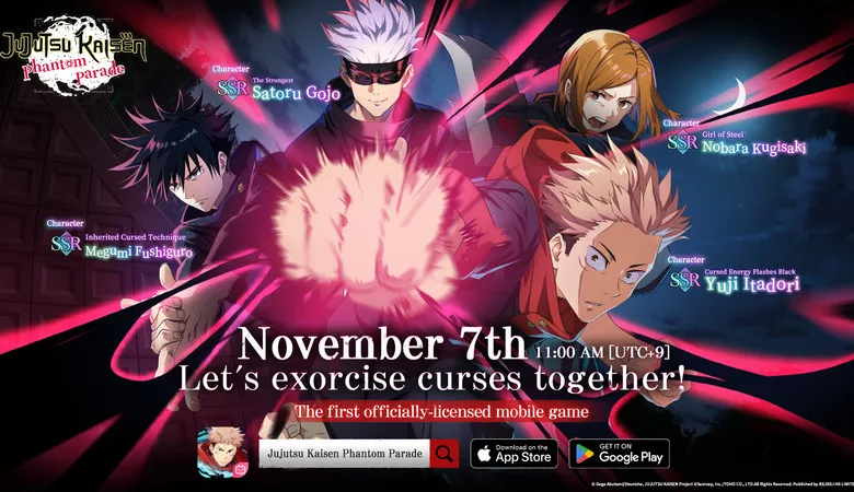 Jujutsu Kaisen Phantom Parade Launches Today with Over 10 Million Pre-Registrations!